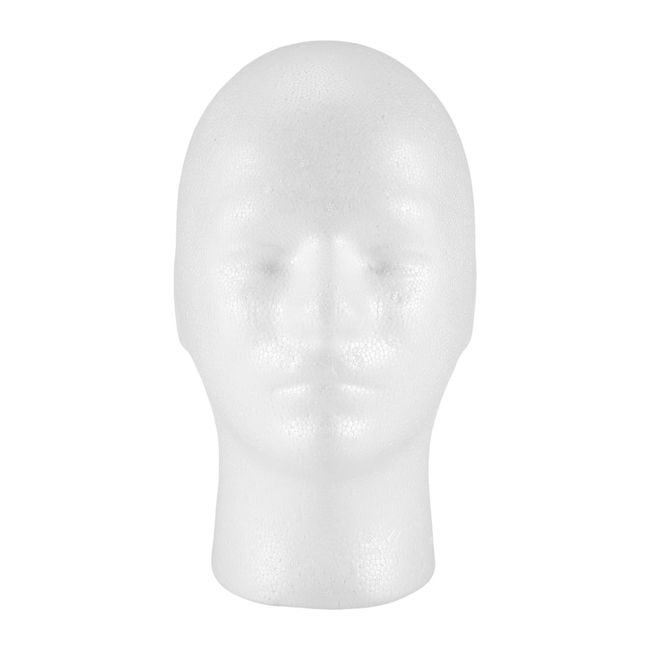 Kopinma Männlich Weiblich Schaum Styropor Schaufensterpuppe Puppe Kopf Stehen Modell Haar Hut Maske Sonnenbrille Perücke Display (White)