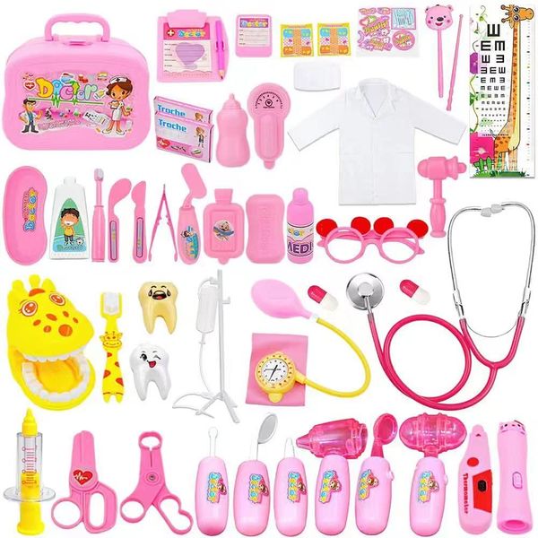 MLCINI Doctor Kit for Kids 48 Pieces Toy Doctor Kit Pretend Dentist Medical Toy Kids Doctor Kit with Electronic Stethoscope for Girls, School Classroom and Doctor Roleplay Dress-UP