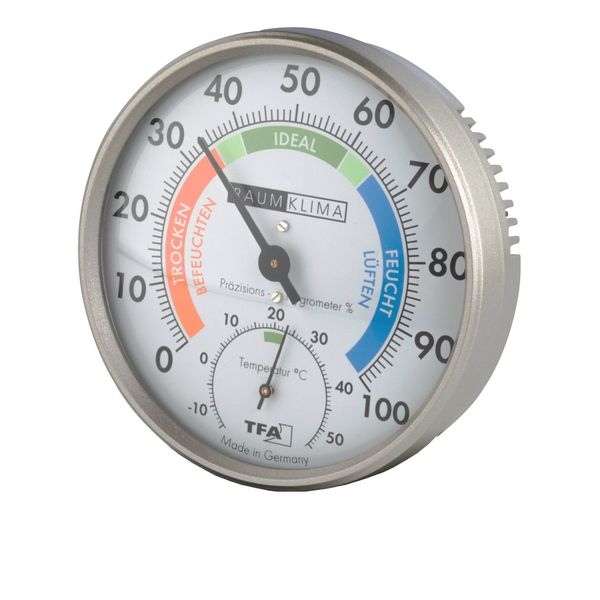 Wetterladen Klimatest 45.2030.50 Synthetic Hair Precision Hygrometer Anthracite
