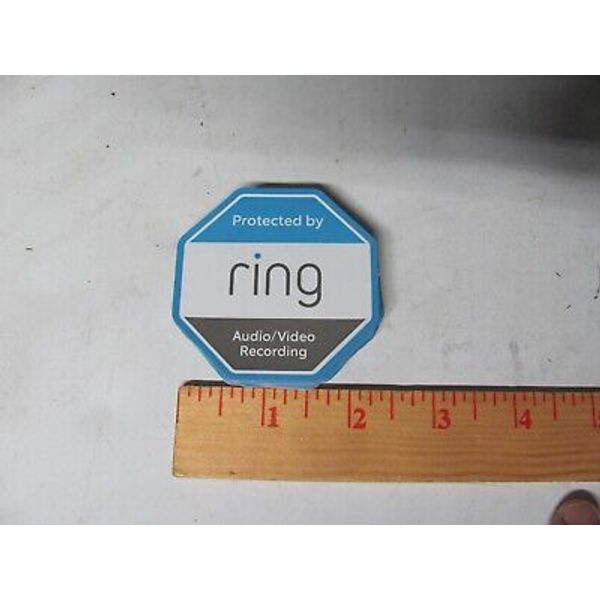 Ring Doorbell Sticker Decal OEM Video Security Camera Door Window Sticker 2.5"