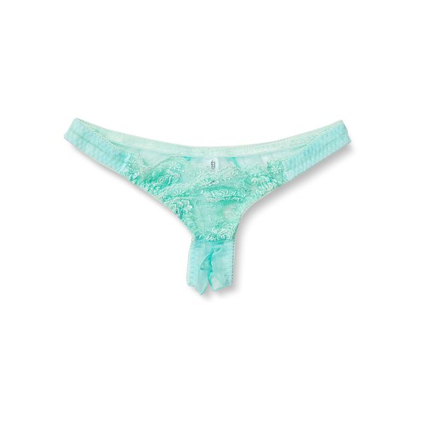 La Paume 319206 Women's Thong Panties, Open Panties, With Holes, Lace, Thong, green