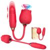 Rose Shaped Sucking Thrusting Vibrating Clitoris Stimulator Rechargeable Massage