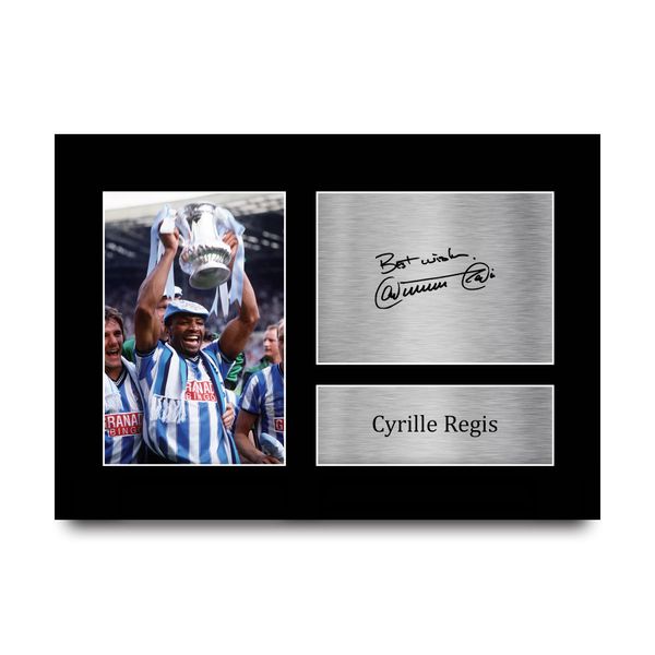 HWC Trading A4 Cyrille Regis Coventry City Gifts Printed Signed Autograph Picture for Football Fans and Supporters