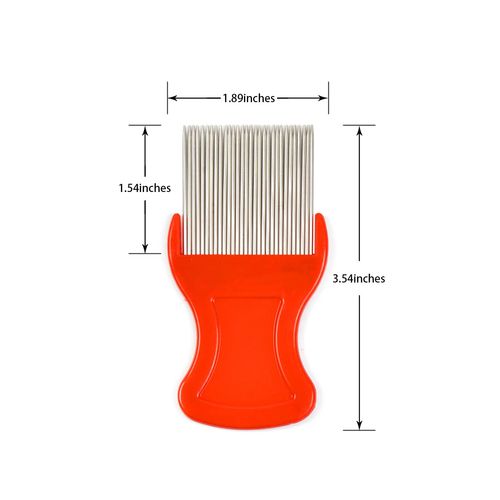 4 Pcs Lice Combs Removal Dandruff Comb with Metal Teeth for Humans or Pets Hair