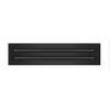 18" Linear Slot Diffuser - (2 Slot) Double Slot - Black Decorative Air Vent