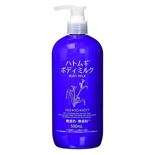 Oka International Wasosen Hatomugi Body Milk Lotion, 16.9 fl oz (500 ml) (x 1)
