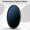 GREEN.L 82mm ND2000 Filter, Slim 11-Stop Fixed Neutral Density ND Filter 82mm for Camera Lens