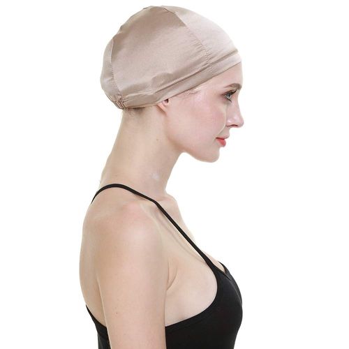 FocusCare Hat Liner,100% Mulberry Silk Chemo Patients Wig Making Accessories Champagne