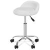 Salon Rolling Stool Adjustable Tattoo Massage Chair PU Cushion w/Backrest 3PCS