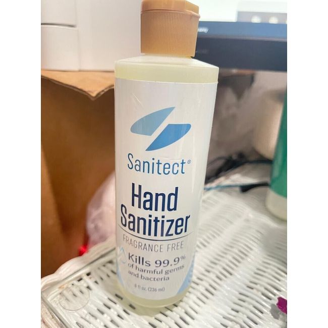 Sanitect Hand Sanitizer Bottle 8 oz fragance free (3F)