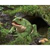 Folkmanis Toad Hand Puppet, Green/Light Tan