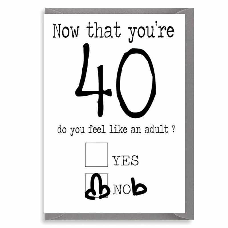 Funny 40th Birthday Card for Men & Women Hilarious 'Over the Hill — free download
