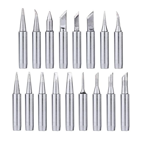 Mesee 17Pcs Soldering Tips Kit, 900M Lead-Free Solder Iron Tip Welding Replacement Accessories for Hakko, Radio Shack, TENMA, ATTEN, Quick, Aoyue, Yihua Solder Station