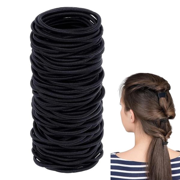 ILamourCar 100 haargummi damen, Haargummis Mädchen, haargummi herren, ohne Metall haargummis klein, zopfgummi scrunchie, Elastisch Haarbänder Pferdeschwanz Inhaber Haarzubehör Dünne