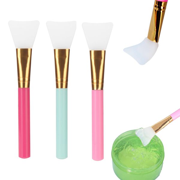 zalati Silicone Face Brush 3pcs Face Mask Beauty Tool Facial Body Brush Set for Cream, Gel Application Skincare