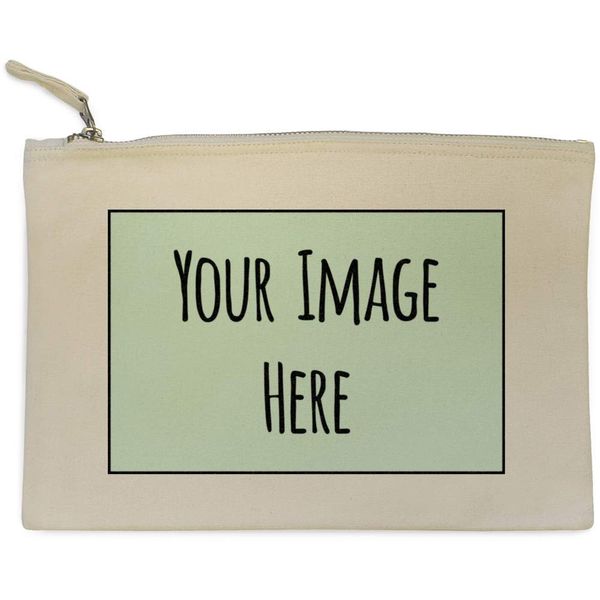 Custom / Personalised Canvas Clutch Bag / Accessory Case (XX00000003)