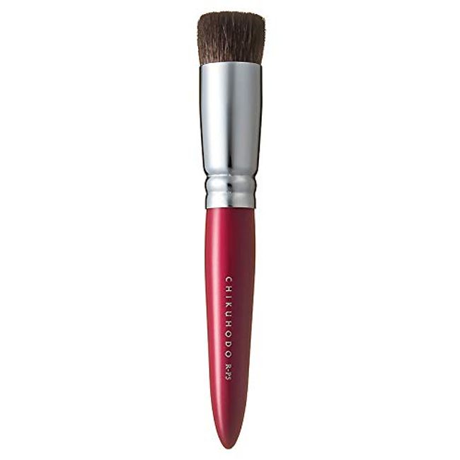 CHIKUHODO Kumano Brush (Cosmetic Brush), Chikhodo Regular Series, Foundation Brush, Ash Squirrel RR-P5, Red Line Makeup Brush