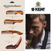 Kent 87T Graphite Handmade Folding Pocket Comb for Men, Fine Tooth Hair Comb Straightener for Everyday Grooming Styling Hair, Beard or Mustache, Saw Cut Hand Polished, Made in England (Pack of 3)