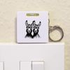 Azeeda 'Happy Donkeys' Keyring Tape Measure/Spirit Level Tool (KM00040883)