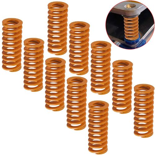 CESFONJER 10pcs Heated Bed Springs OD 0.31 Length 0.78 Die Spring 3D Printer Light Load Compression Spring Creality CR-10 10S S4 Ender 3 Heat Bed Spring Bottom Connector Leveling