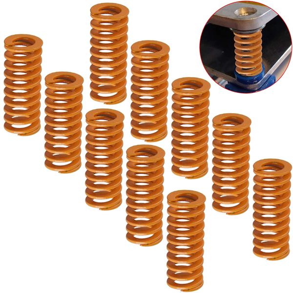 CESFONJER 10pcs Heated Bed Springs OD 0.31 Length 0.78 Die Spring 3D Printer Light Load Compression Spring Creality CR-10 10S S4 Ender 3 Heat Bed Spring Bottom Connector Leveling