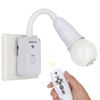 Intelligent Remote Control Flexible Arm Light Socket Adapter, Plug In E26/ E27 Extension LED Bulb Socket Converter Adapter (No Bulbs)