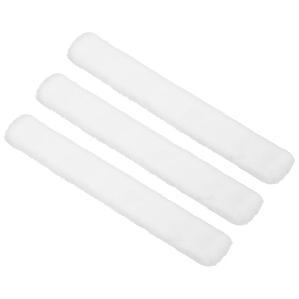 sourcing map 3 Pcs Microfiber Window Scrubber Replacement Head 17.72 Inch Yellow/White