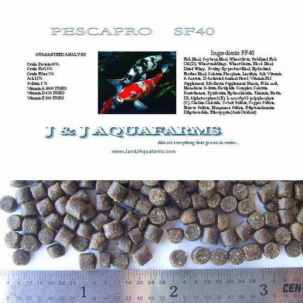 SF40b 40% 20 lb Sinking Growth and Health pellet cichlid pacu tropical fish food