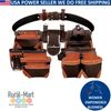 19 Pocket Leather Tool Belt Pouch Multipurpose Pockets Work Organizer Bag Framin
