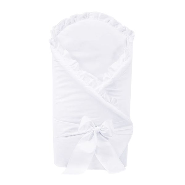 Baby Infant Cotton Swaddle Wrap/Newborn Swaddling Blanket Duvet Quilt (White)