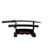 Handmade Sword - Samurai Wakizashi Sword, Practical, Hand Forged, 1060 Carbon Steel, Heat Tempered, Full Tang, Sharp, Dancing Crane Tsuba, Bendable Blade, Black Wooden Scabbard