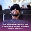 Cabeau Midnight Magic Sleep Mask – Adjust Padded Nose Strip to Block or Blackout Light - for Home and Travel - Soft Plush Fabric – Eye Liners Keep Fabric Away from Eyelids - Memory Foam Earplugs