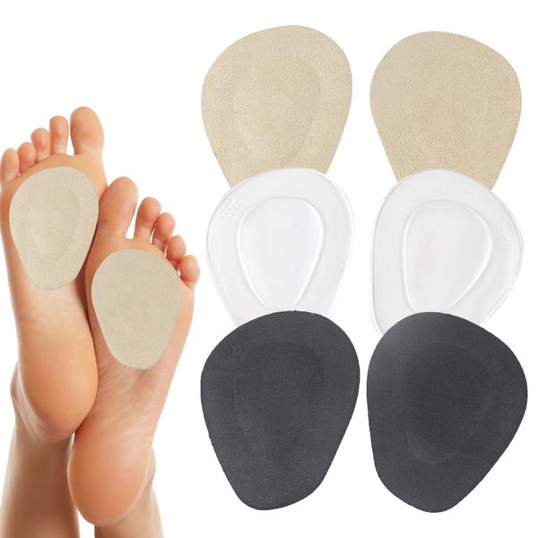 TYVOM 3PCS Metatarsal Pads, Metatarsal Pads for Women/Men, Heel Grips for Ladies Shoes Ball of Foot Cushion Pads, Professional Reusable All Day Pain Relief Comfort Metatarsal Pad Shoe Inserts…