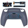 eXtremeRate Sterling Silver Rubberized Grip Programable RISE4 Remap Kit for PS5 Controller BDM-010 BDM-020, Upgrade Board, Redesigned Back Shell, 4 Back Buttons for PS5 Controller - Without Controller