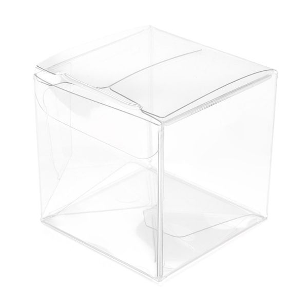 ClearBags 2 x 2 x 2 Small Clear Holiday Gift Boxes | Clear PET Plastic Boxes for Christmas, Weddings, Parties | Party Favor Boxes for Small Ornaments Gifts Candy Cookies | Food Safe | 25 Boxes