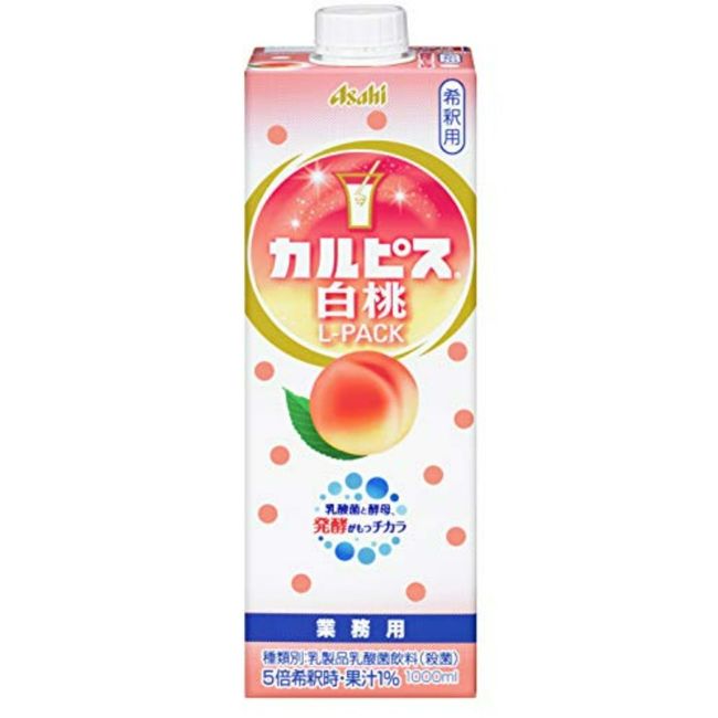 Asahi Beverage Calpis White Peach L Pack Paper Container 1000ml 6pcs, single productml