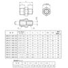 Flowbar [RoHS] Brass Different Diameter Nipple GRN(R)-0402-BS 1/2x1/4