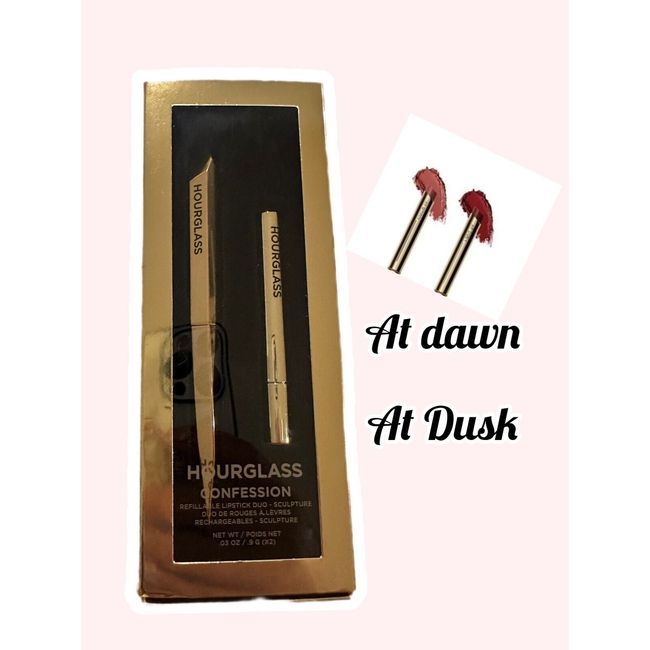 Hourglass Confession Ultra Slim Refillable Lipstick Duo New in Box - Sculpture