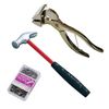 3 Piece Canvas Upholstery Tool Set, Stretcher, Hammer (with nail puller) and Nails