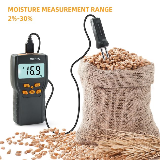 Humidity Tester Digital Display Grain Moisture Meter 2~30%