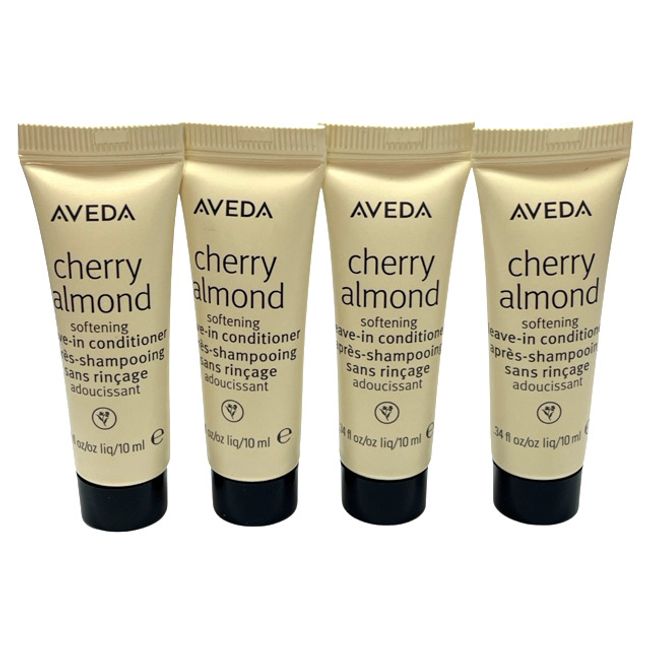 AVEDA Cherry Almond Softening Leave In Conditioner 0.34 fl oz / 10 ml ea. 4 PCS