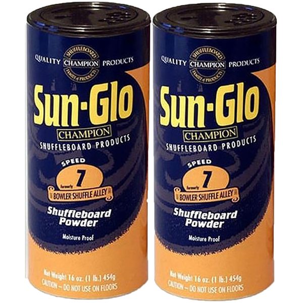 Twin Pack of Sun-Glo #7 Speed Shuffleboard Powder Wax