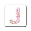 Personalised Initial J Any Letter Pink Roses Floral One Coaster