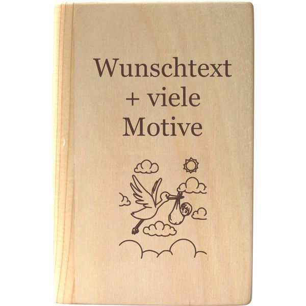 Geschenk zur Geburt: Baby Spardose mit Namen und Geburtsdaten personalisiert - für Jungen & Mädchen- Spardosen zur Geburt aus Holz mit Gravur