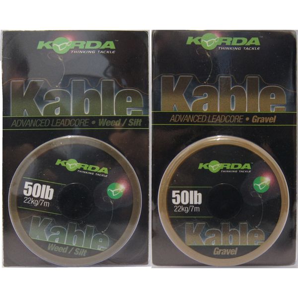 Korda Kable Leadcore 7m Spools: Gravel