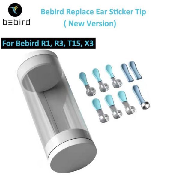 Bebird-R1 R3 T15 D3 Pro Tips X3 Original Ear Stick Cleaner Replacement Accessory Earwax Removal Tool Set, 02 9 pieces as photo