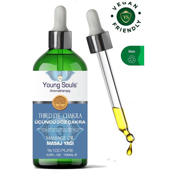 Aromatherapy Third Eye Chakra Massage Oil Üçüncü Göz Çakra Masaj Yağı 100 ml