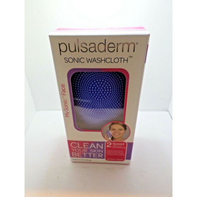 Pulsaderm Sonic Washcloth - Micro Pulse Cleansing (Lavender) 2 Speed Waterproof