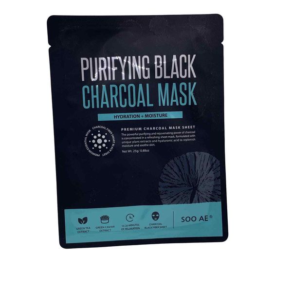 SOO AE Purifying Premium Black Charcoal Mask Sheet - Hydration + Moisture