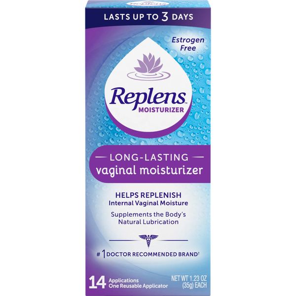 Replens Long Lasting Feminine Vaginal Moisturizer, 35 g (Pack of 4) 14 Applications and One reusable applicator New Packaging